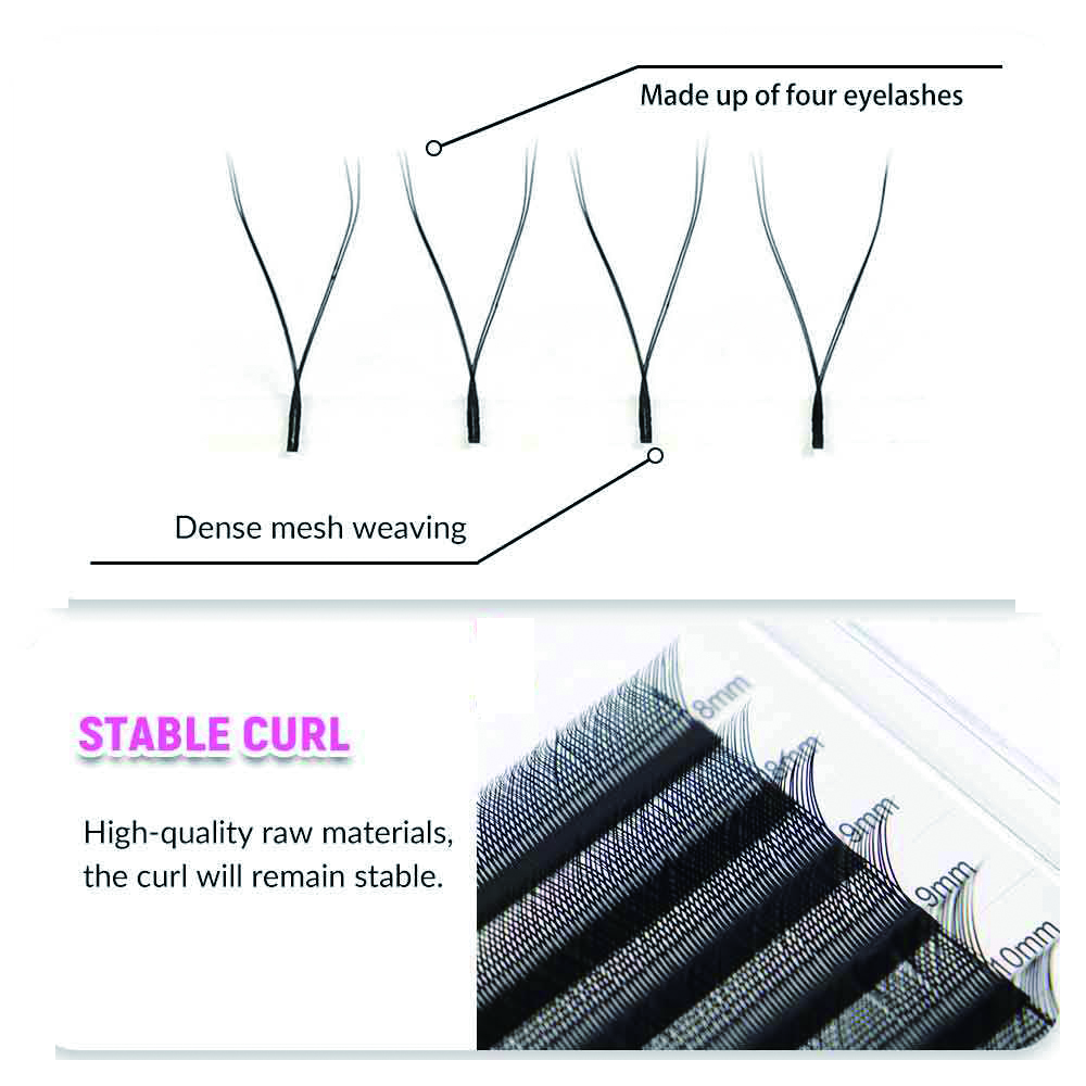 Extremly Soft YY Lashes Extensions 0.07 Pre Fanned Wispy Crisscross Beauty Tools - Image 2